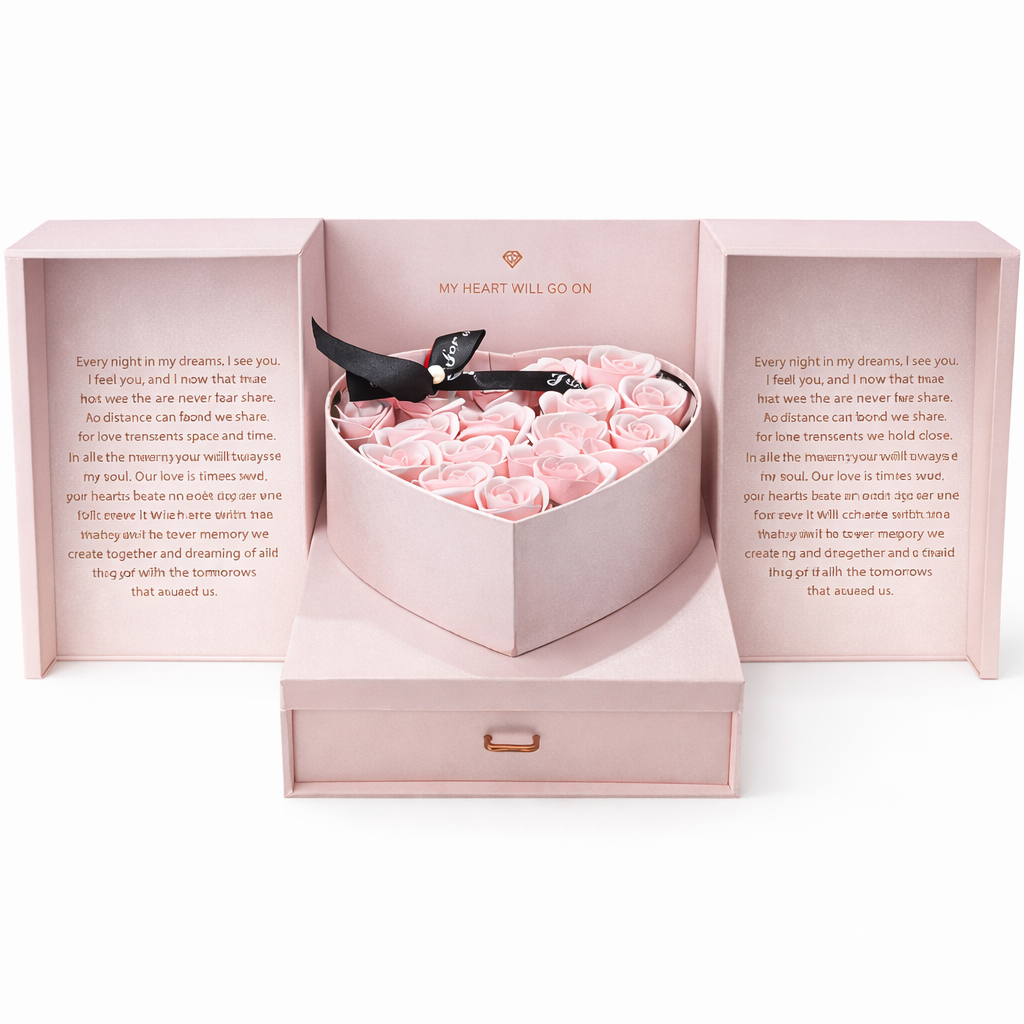 file_00000000df487246bfa5e0603ed12da8 Kuti Luksoze “Heart Surprise” me Trëndafila Artificial - FUSH224 - Image 1